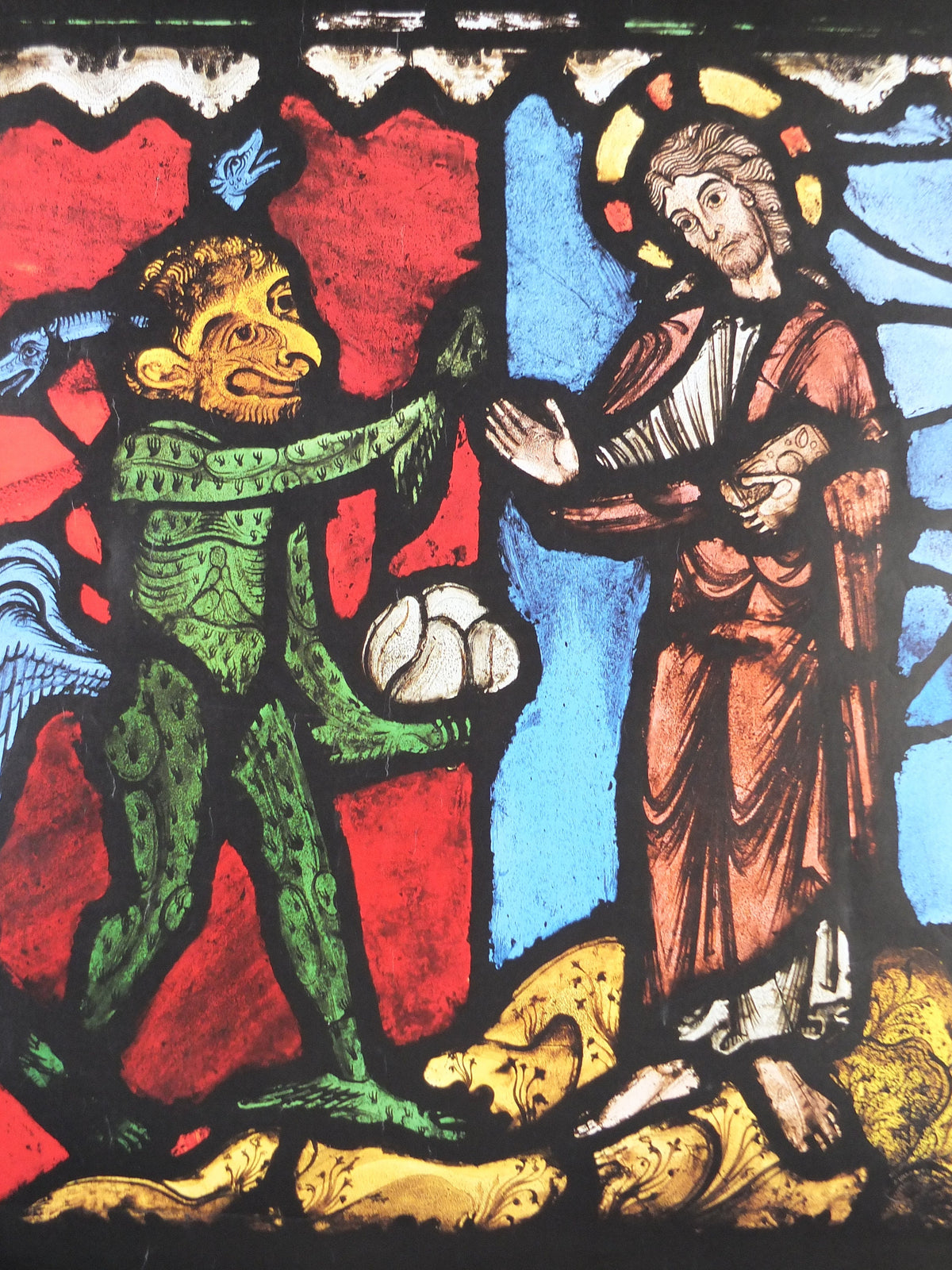 1987 V&A Museum Poster, The Temptation of Christ by the Devil, Medieval Treasury, Victoria and Albert, gallery exhibition wall art decor