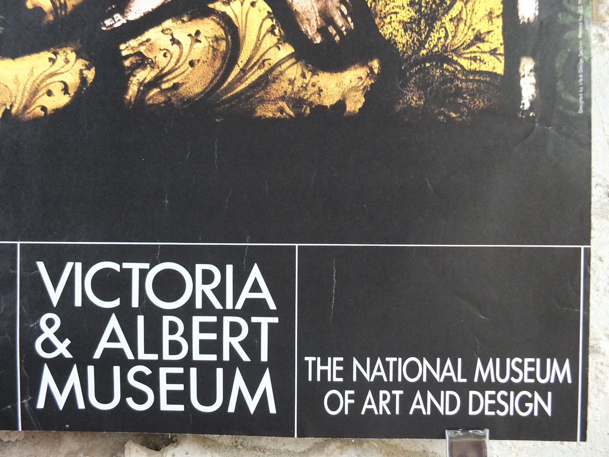 1987 V&A Museum Poster, The Temptation of Christ by the Devil, Medieval Treasury, Victoria and Albert, gallery exhibition wall art decor