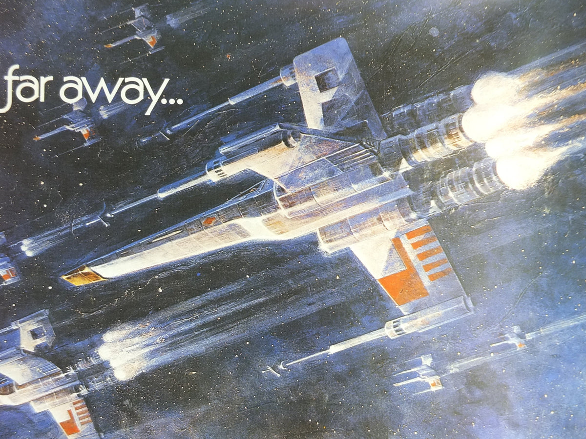 1995 Star Wars A New Hope Poster, by Zigzag Posters Germany, half sheet design, wall art cinema film memorabilia
