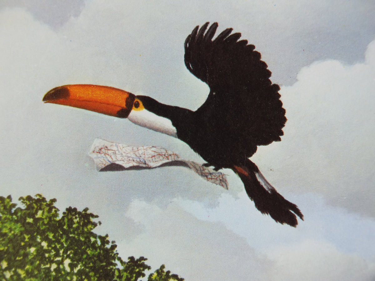 Original Vintage Guinness Toucan Poster, Homing Birds at a picnic, by Ann Sharp, advertising ale Irish stout beer print wall art retro 1970s