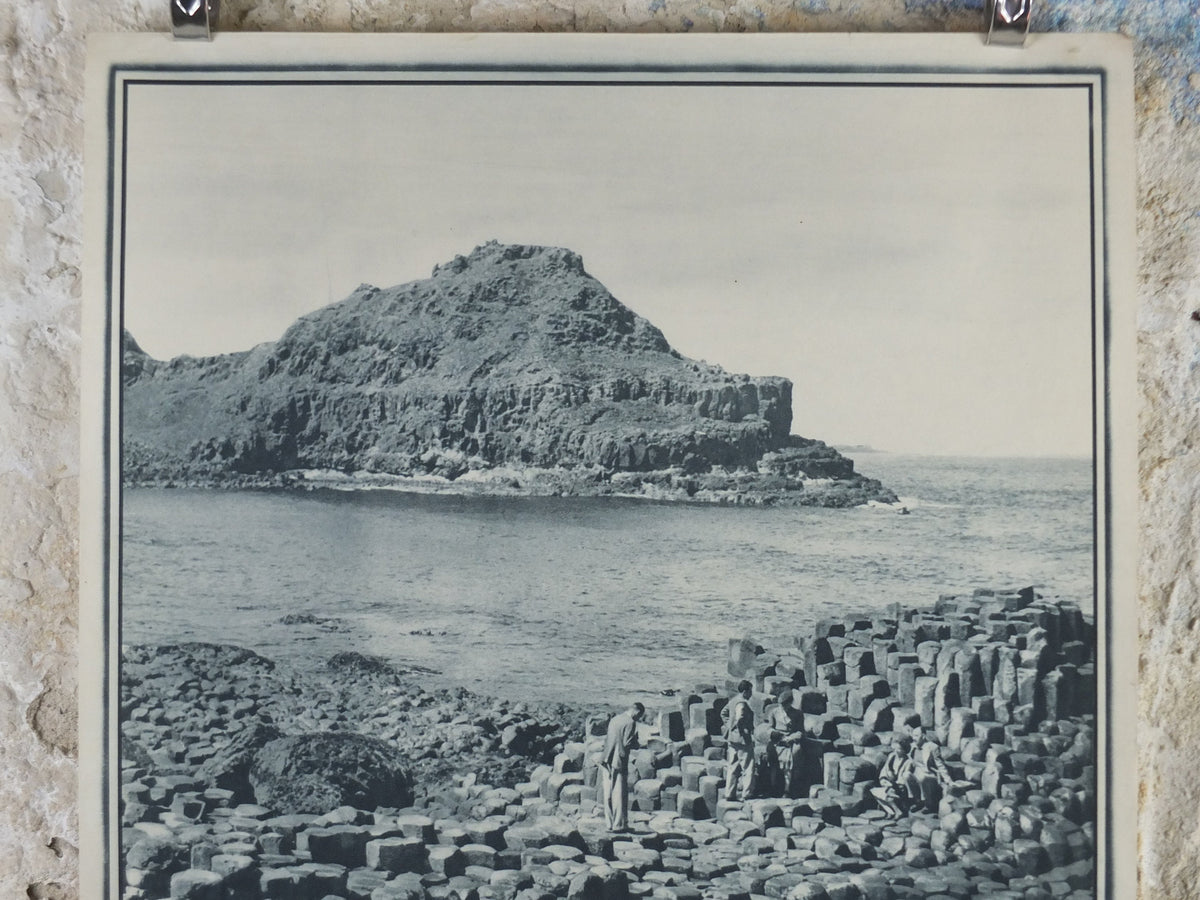 1947 The Giants Causeway Britain Poster, Northern Ireland, Travel Association United Kingdom, travel tourism holiday vacation wall art decor