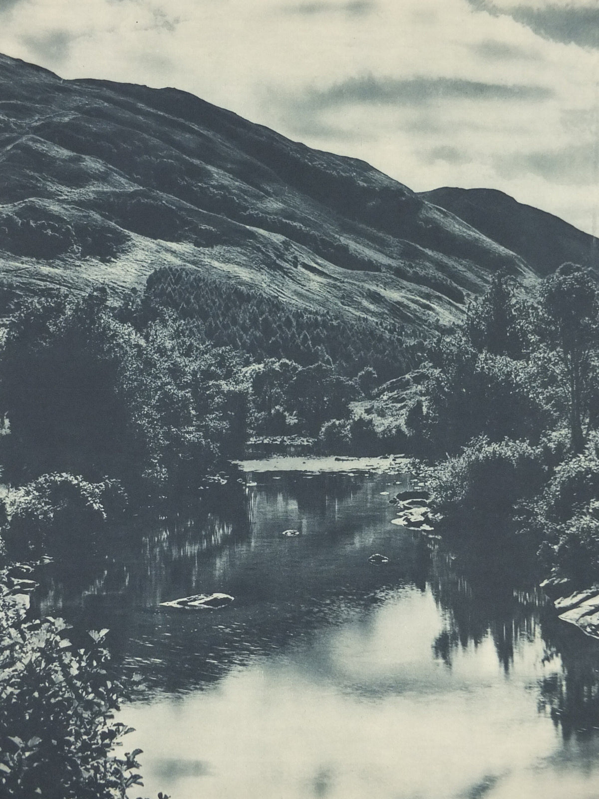 1947 River Aylort Britain Poster, Ailort Scotland, Travel Association United Kingdom, travel tourism holiday vacation wall art decor