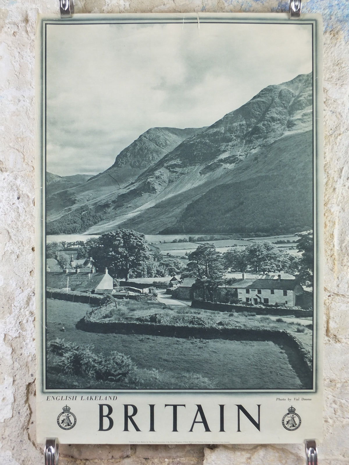 1947 Lake Distrist Britain Poster, English Lakeland, Travel Association United Kingdom, travel tourism, holiday vacation wall art decor