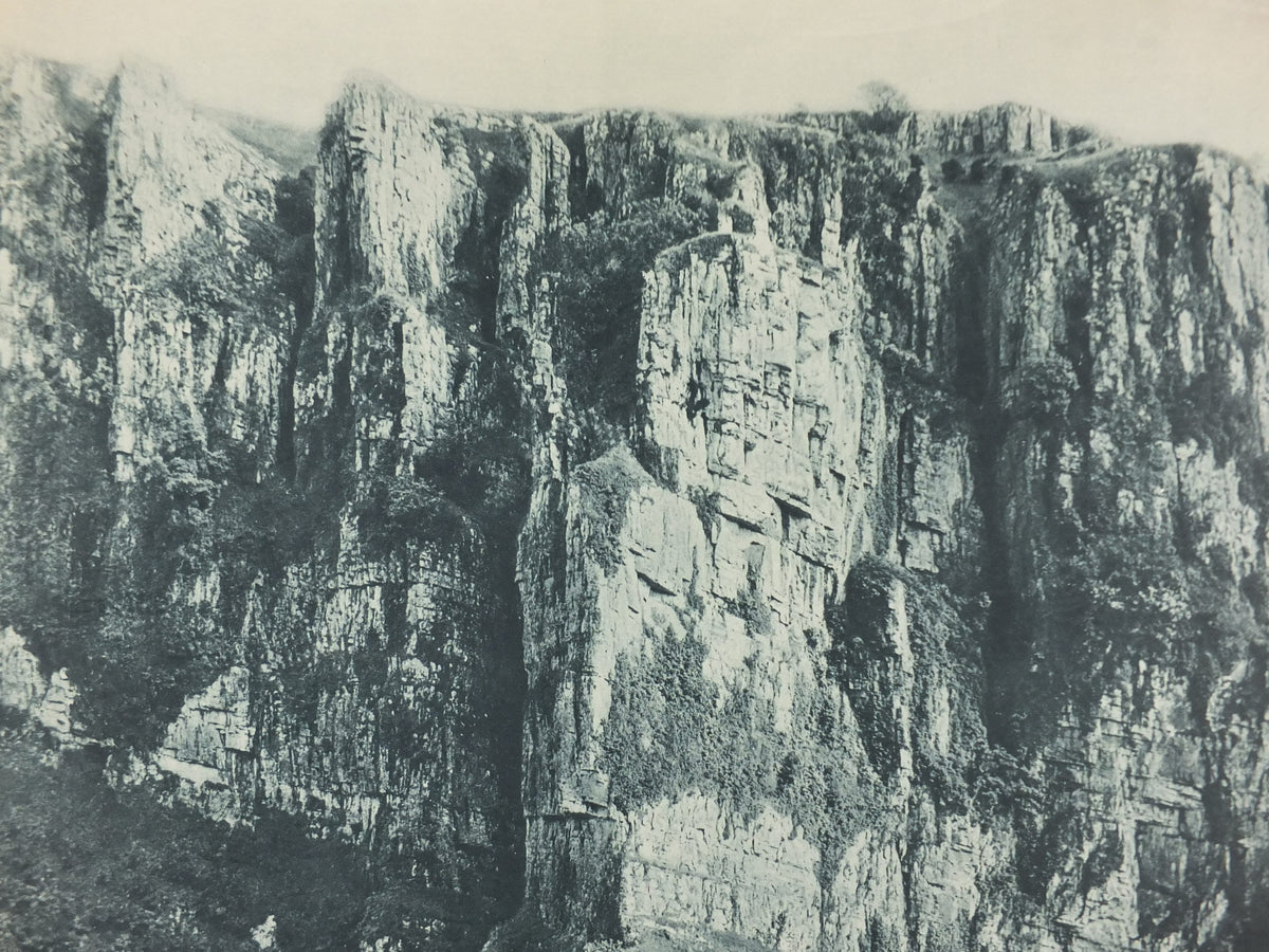 1947 Cheddar Gorge Britain Poster, Somerset caves, Travel Association United Kingdom, travel tourism, holiday vacation wall art decor
