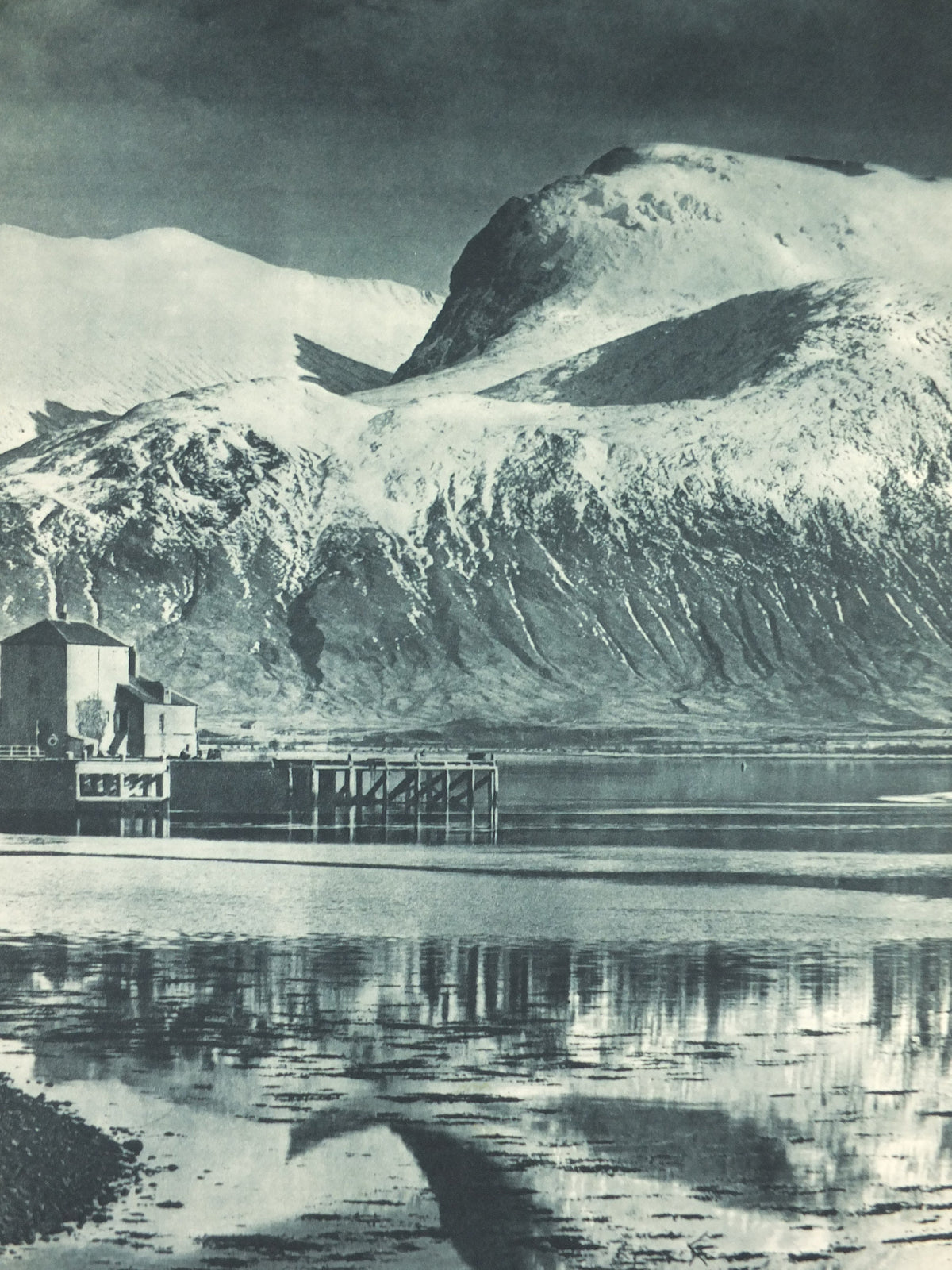 1947 Ben Nevis Britain Poster, Fort William Scotland, Travel Association United Kingdom, travel tourism holiday vacation wall art decor