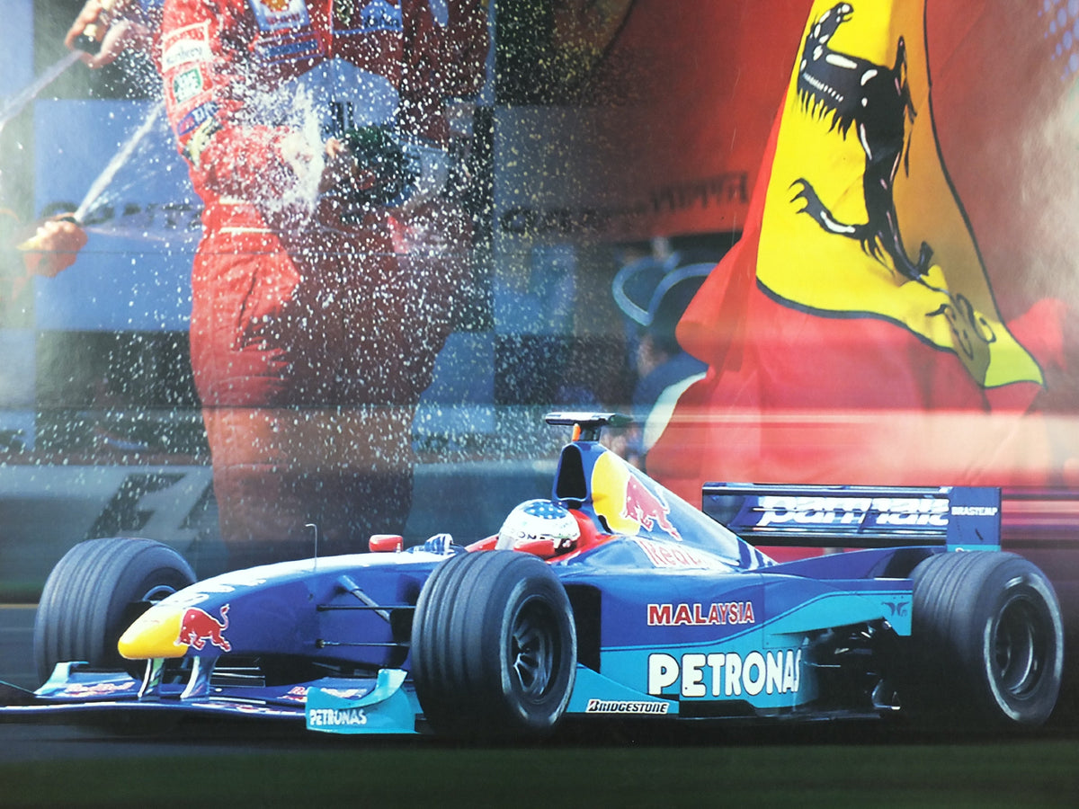 2001 Australian Grand Prix Poster, Formula 1 F1, Qantas Melbourne, Michael Schumacher, Ferrari, Red Bull Sauber Petronas wall art decor