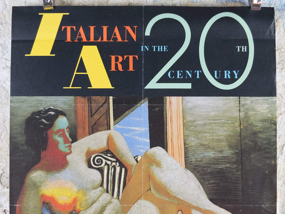 1989 Royal Academy of Arts Poster, Giorgio de Chirico, L’Esprit de Domination 1927, Surrealism, artist gallery exhibition wall art 1990s