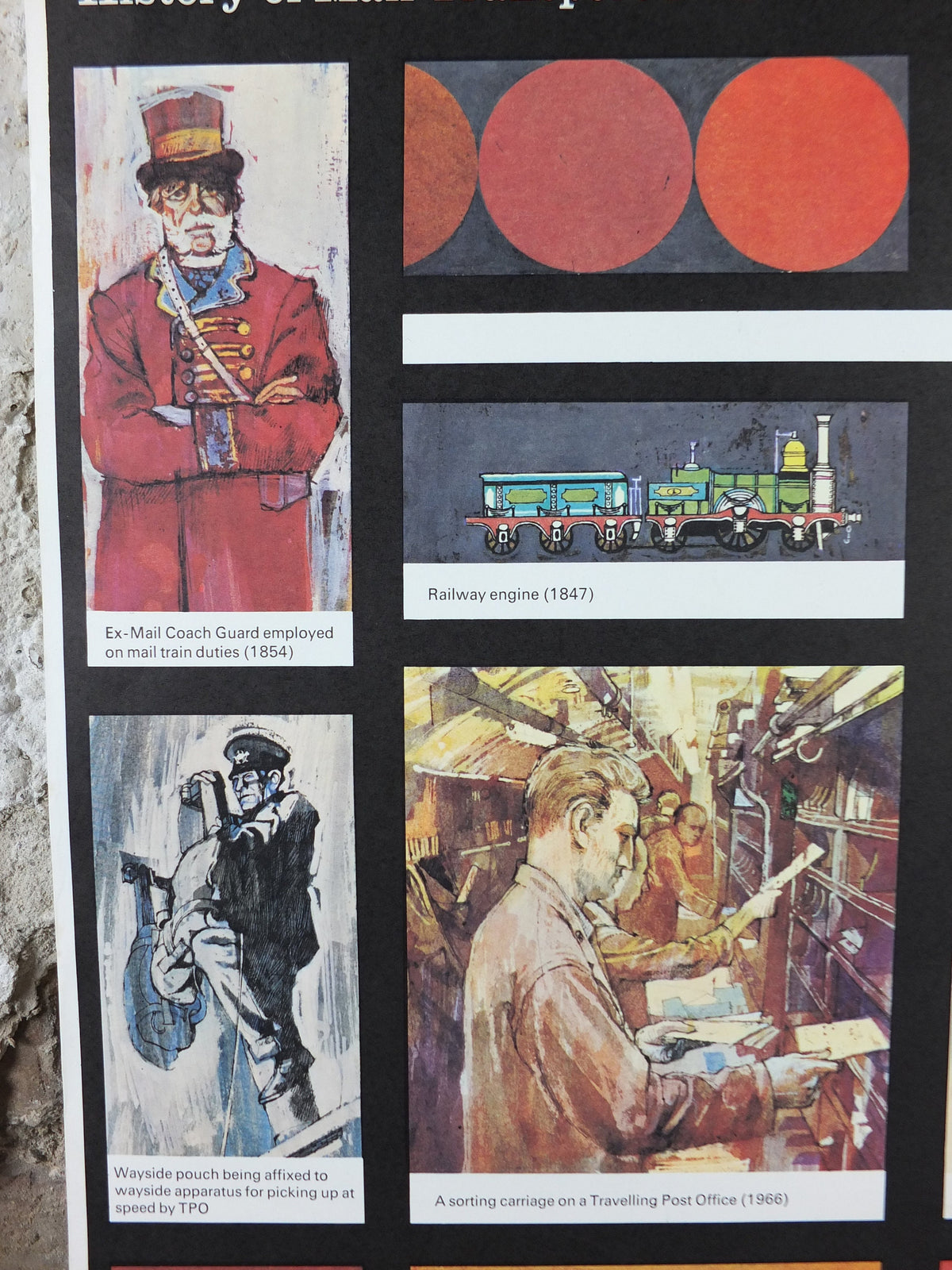 1966 History of Mail Transport Poster, Trains, GPO, General Post Office, by Michael Heslop, Royal Mail, SPWDC3, decor wall art