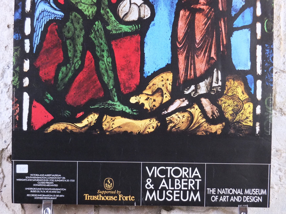 1987 V&A Museum Poster, The Temptation of Christ by the Devil, Medieval Treasury, Victoria and Albert, gallery exhibition wall art decor