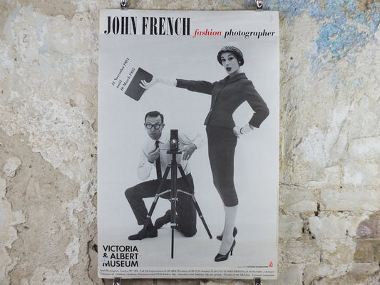 1984 V&A Museum Poster, John French Fashion Photographer, Daphne Abrams TV Times '57, Victoria and Albert, gallery exhibition wall art decor