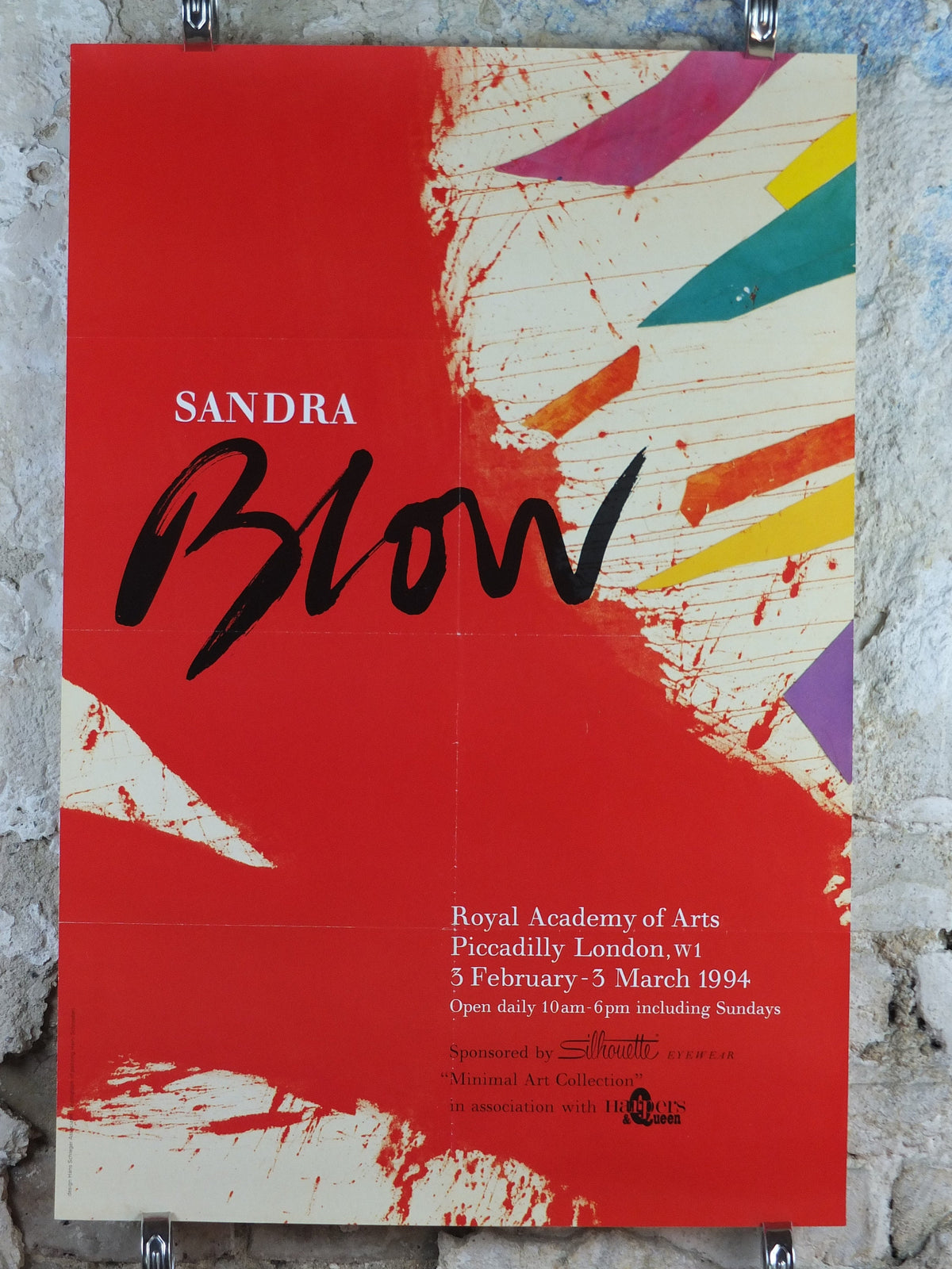 1994 Royal Academy of Arts Poster, Sandra Blow, Vivace II from 1988, abstract art, gallery exhibition, wall art decor