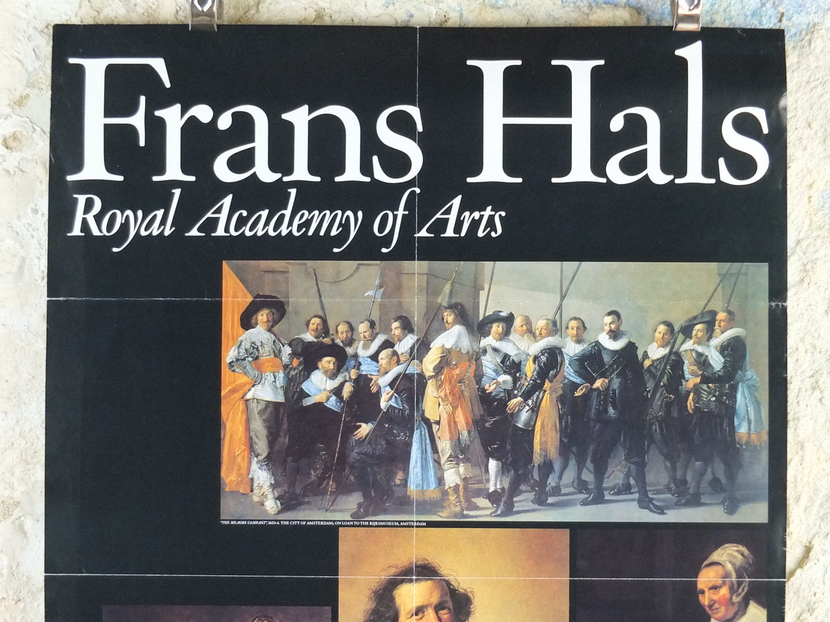 1990 Royal Academy of Arts Poster, Frans Hals the Elder, The Meagre Company, old masters art, gallery exhibition, wall art decor