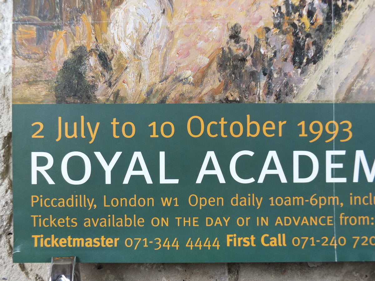 1993 Royal Academy of Arts Poster, Camille Pissarro, "The Afternoon Sun" 1901 Impressionist artist gallery exhibition, wall art decor