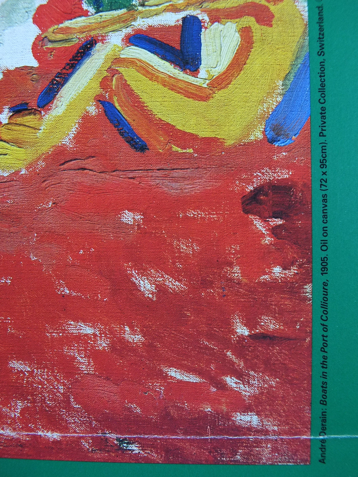 1991 Royal Academy of Arts Poster, Andre Derain, "Boats in the Port of Collioure" 1905 Fauvism artist gallery exhibition, wall art decor