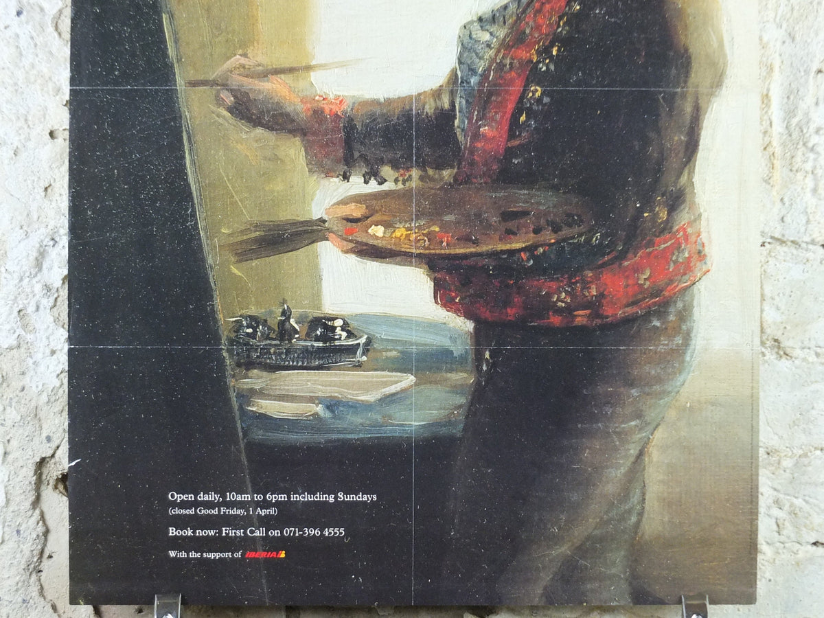 1994 Royal Academy of Arts Poster, Francisco Goya, "Self Portrait in the Studio" 1794 Romanticist artist gallery exhibition, wall art decor