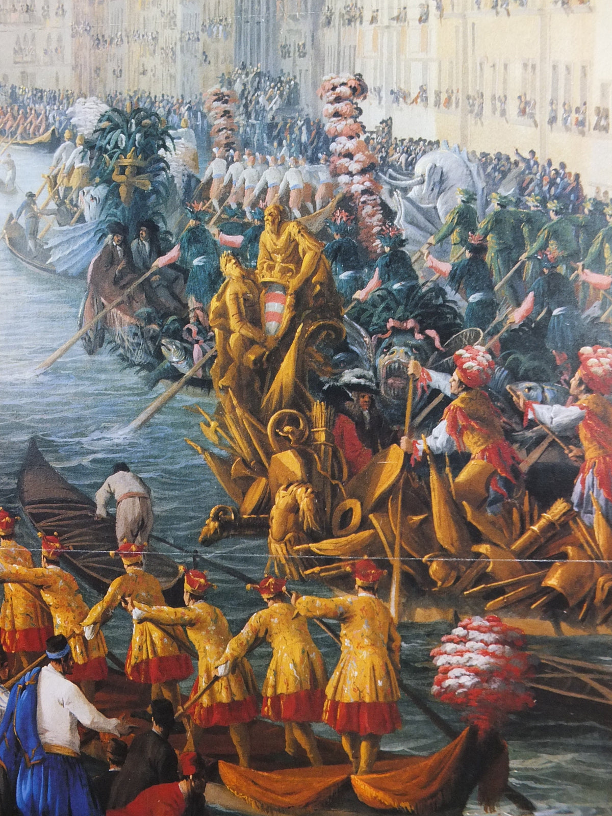 1994 Royal Academy of Arts Poster, The Glory of Venice, Luca Carlevaris "Regatta on the Grand Canal" 1709 gallery exhibition, wall art decor