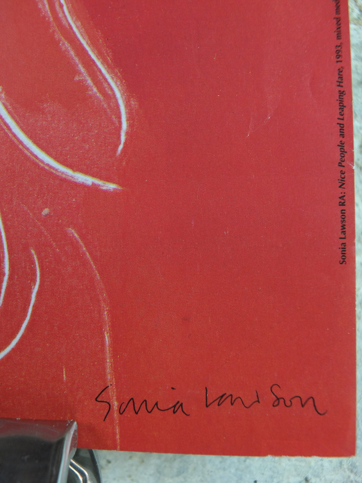 1993 Royal Academy of Arts Poster, Sonia Lawson, "Nice people and leaping Hare" 1993 abstract artist gallery exhibition, wall art decor