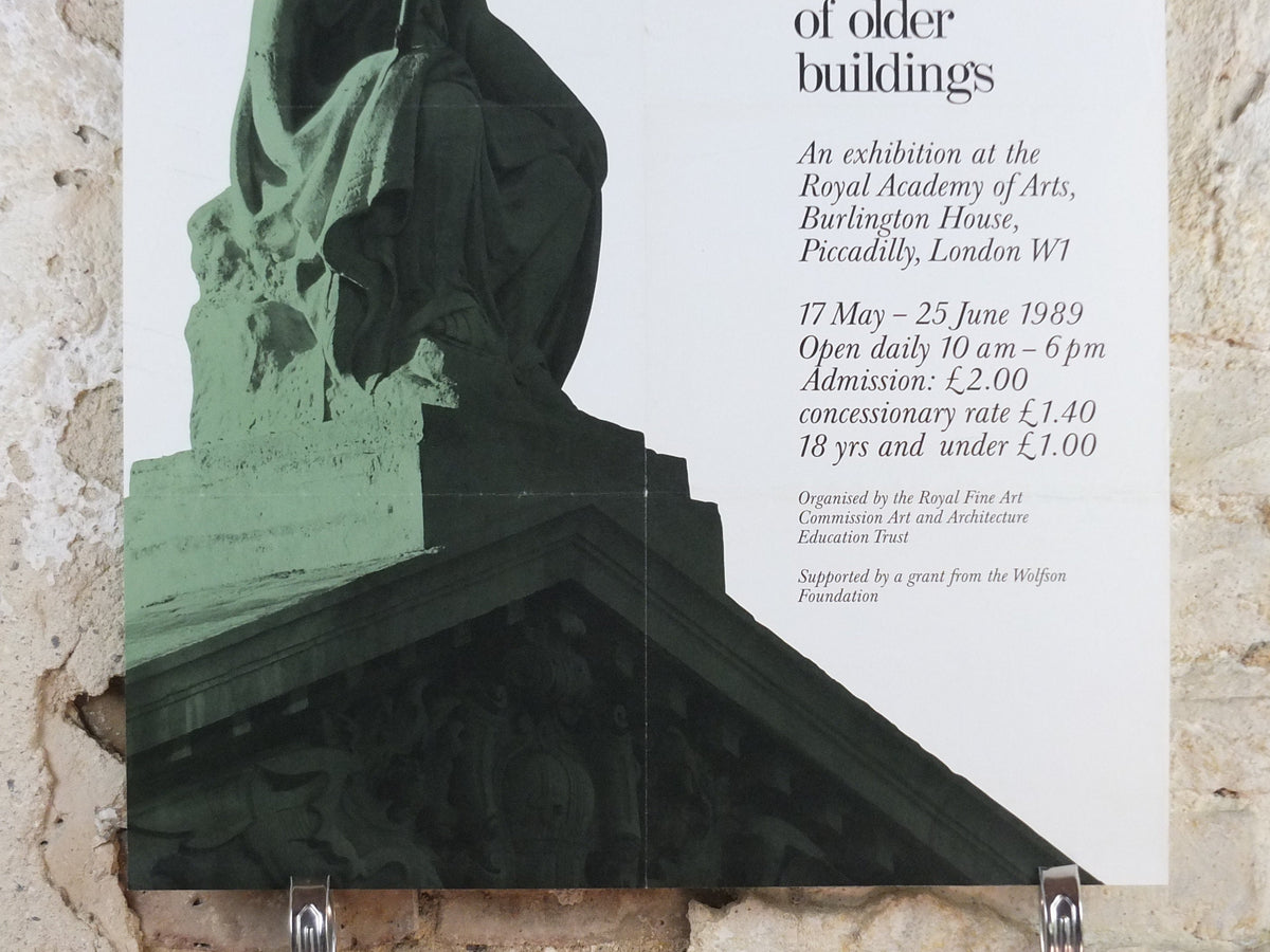 1989 Royal Academy of Arts Poster, Conservation Today, "The Preservation and reuse of Older Buildings" gallery exhibition, wall art decor