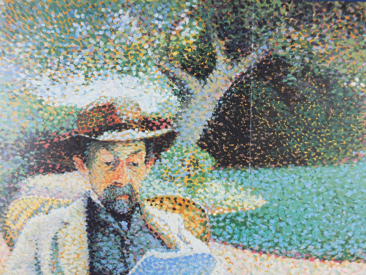 1994 Royal Academy of Arts Poster, Henry van de Velde, "Pere Biart reading in the garden" 1890 Impression gallery exhibition, wall art decor