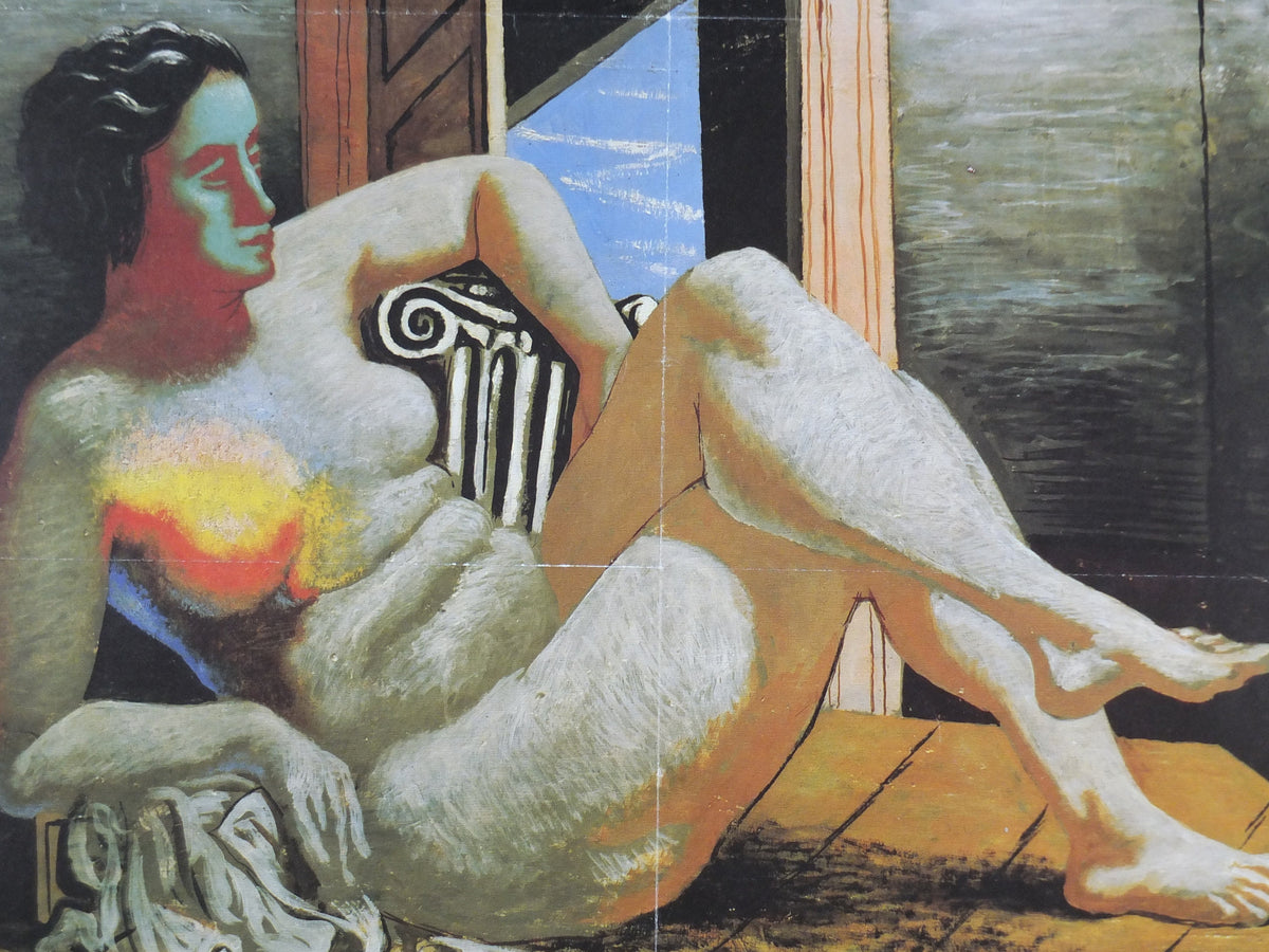 1989 Royal Academy of Arts Poster, Giorgio de Chirico, L’Esprit de Domination 1927, Surrealism, artist gallery exhibition wall art 1990s