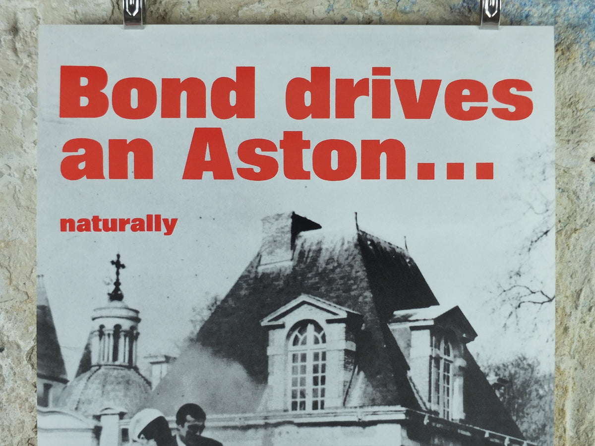 Limited Edition "Bond drives an Aston Martin" Poster, DB5 Thunderball, 234 of 400, 007 James Bond, Sean Connery, Ian Fleming, wall art decor