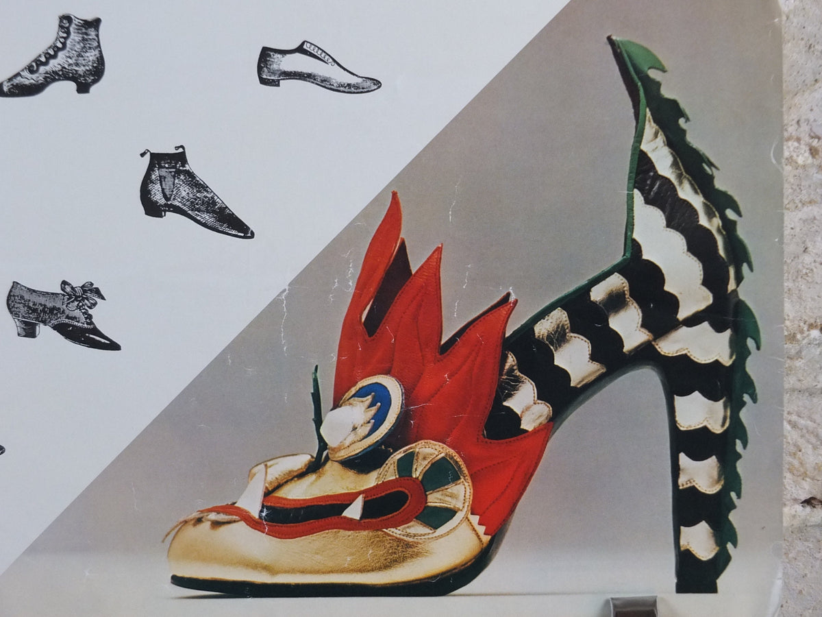 1979 The Shoe Show Poster, Dragon Shoe, British Shoes since 1790, Institute of Contemporary Arts, gallery exhibition wall art decor