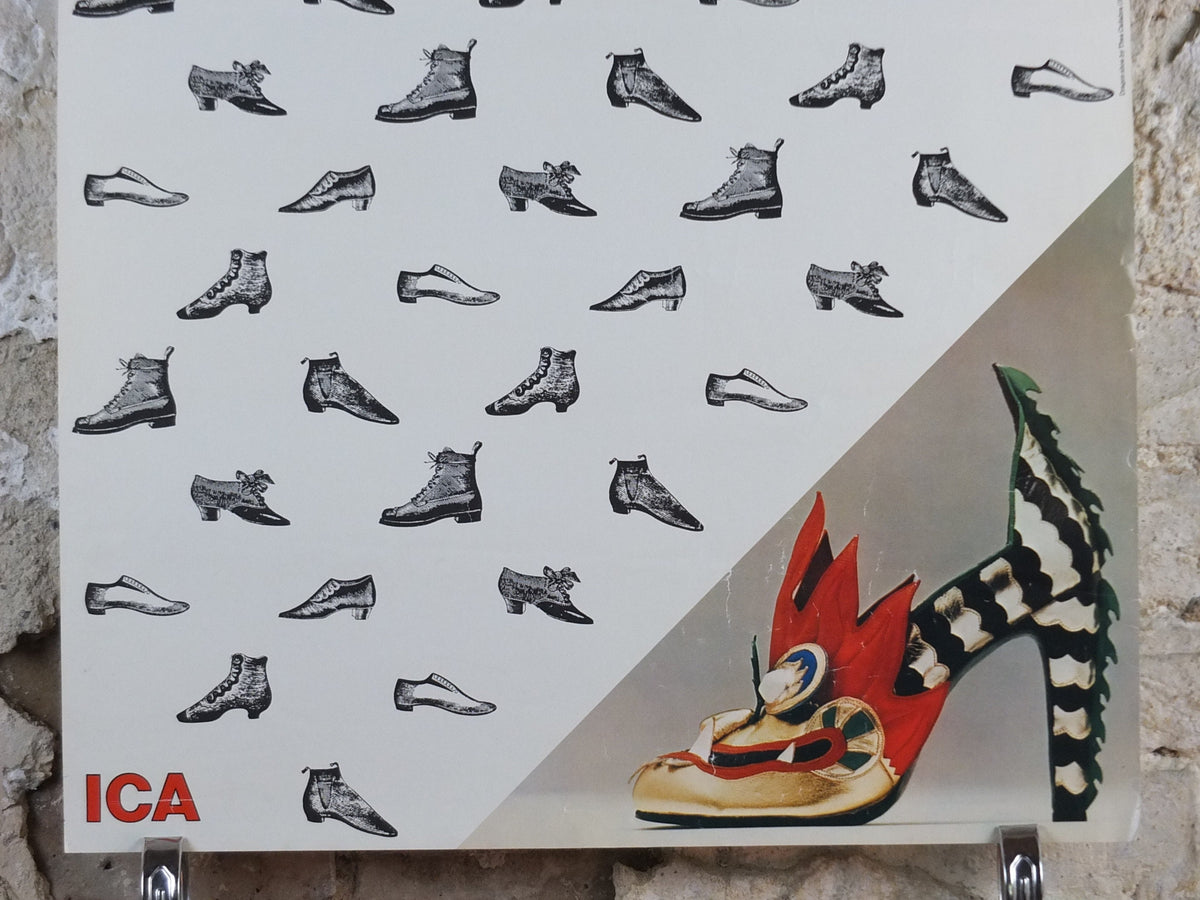 1979 The Shoe Show Poster, Dragon Shoe, British Shoes since 1790, Institute of Contemporary Arts, gallery exhibition wall art decor