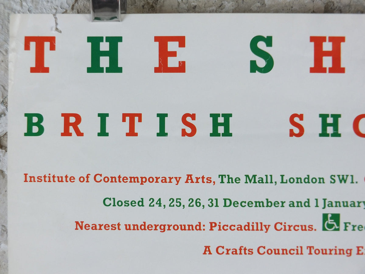 1979 The Shoe Show Poster, Dragon Shoe, British Shoes since 1790, Institute of Contemporary Arts, gallery exhibition wall art decor