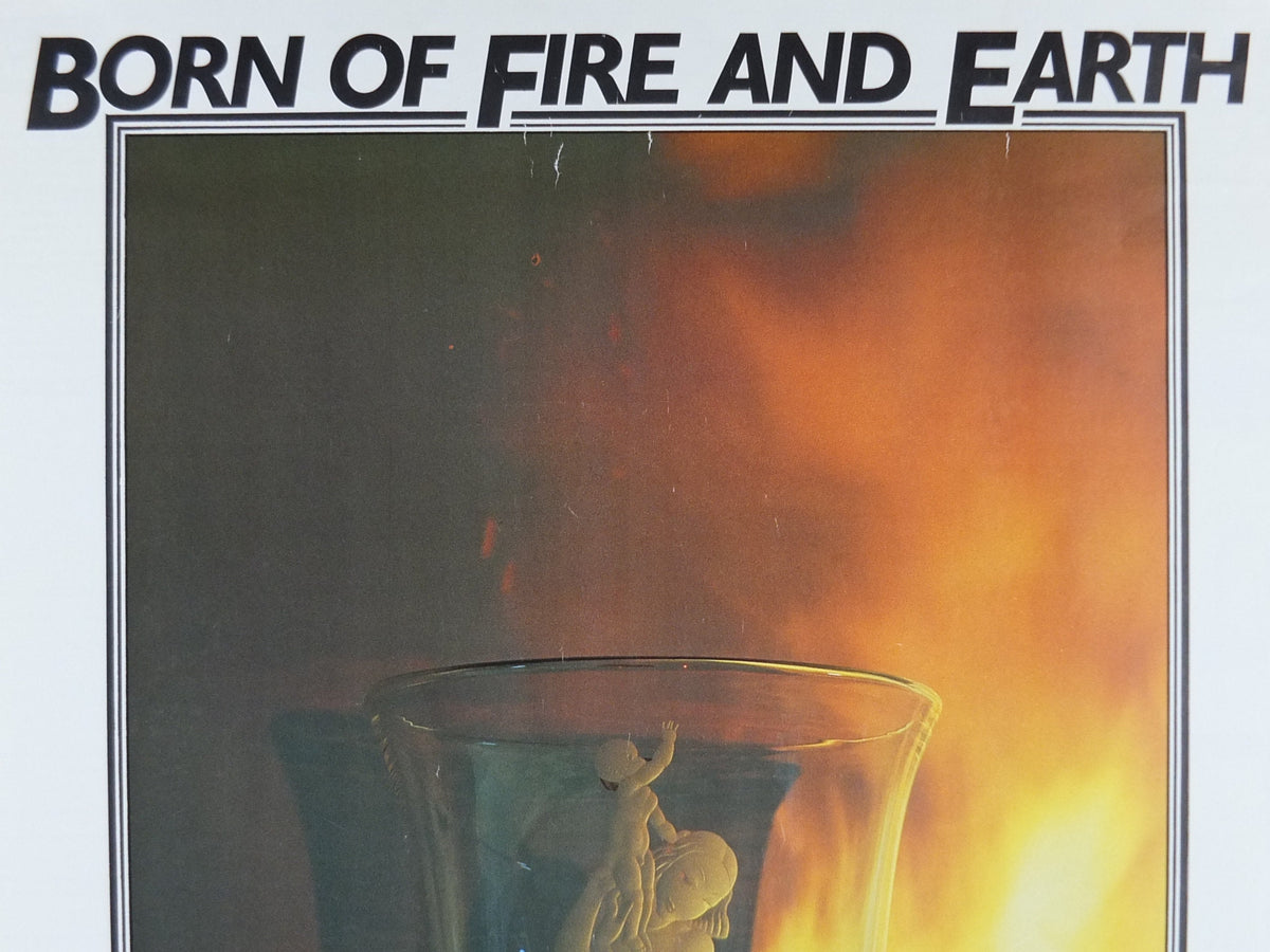 1986 The Turner Museum of Glass Poster, 20th Century Glass, Born of Fire and Earth, Usher Gallery Lincoln, Exhibition wall art decor