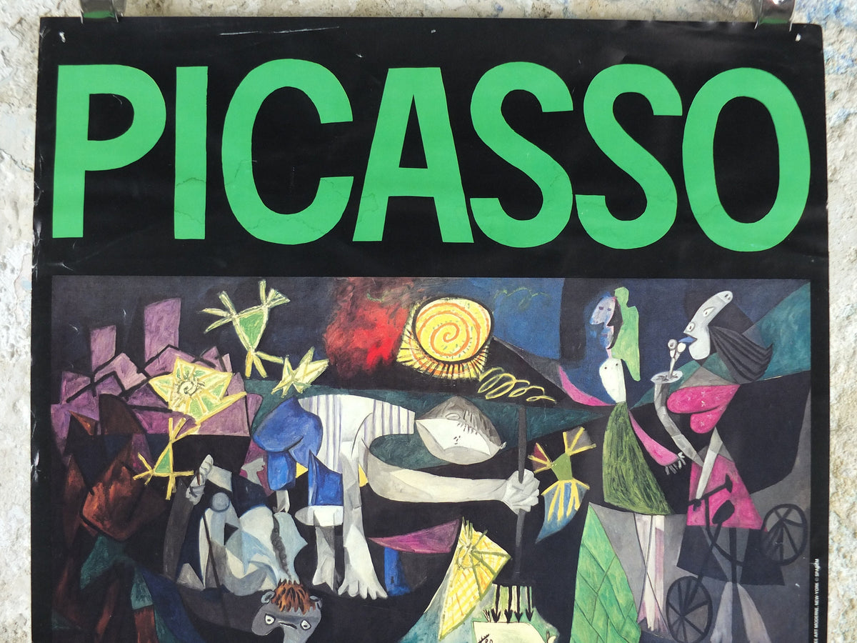 1981 Pablo Picasso Poster, Night fishing at the Antibes, MoMa Period Surrealism, Spanish painter, wall art decor