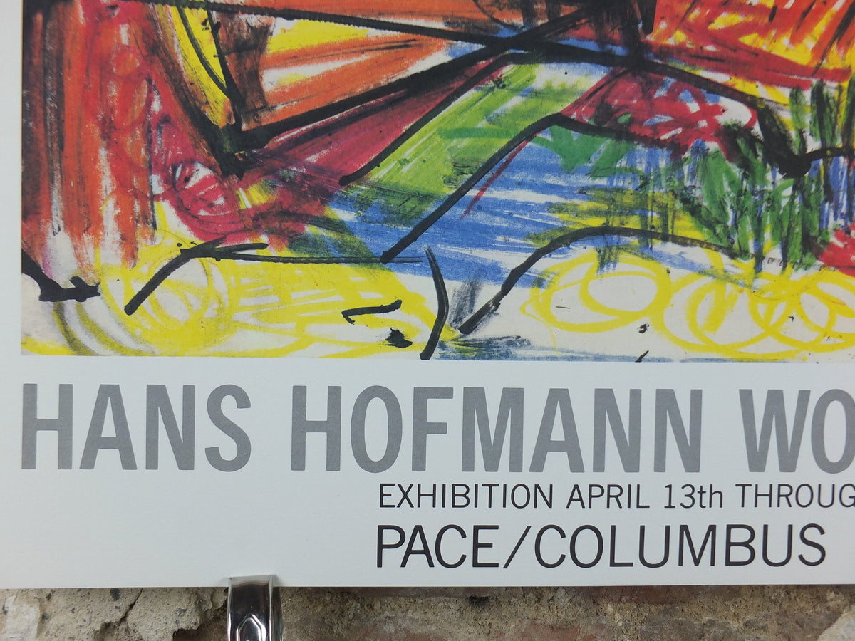 1980 Hans Hofmann Poster, Landscape in pastel crayon, Works on Paper, Pace Columbus Ohio, German American painter, wall art decor