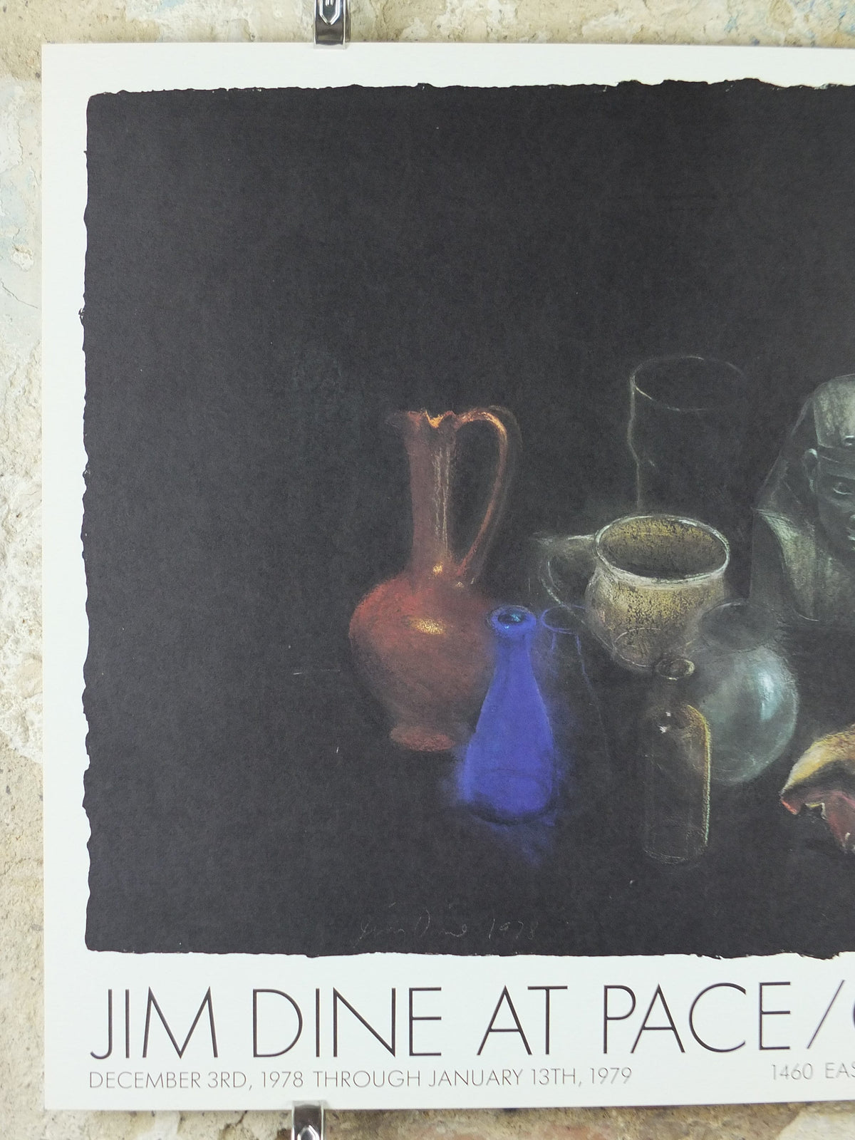 1978 Jim Dine Poster, Still Life Egyptian Objects, Pace Columbus, amazing condition, Pop Art Neo Dada, gallery exhibition, wall art decor