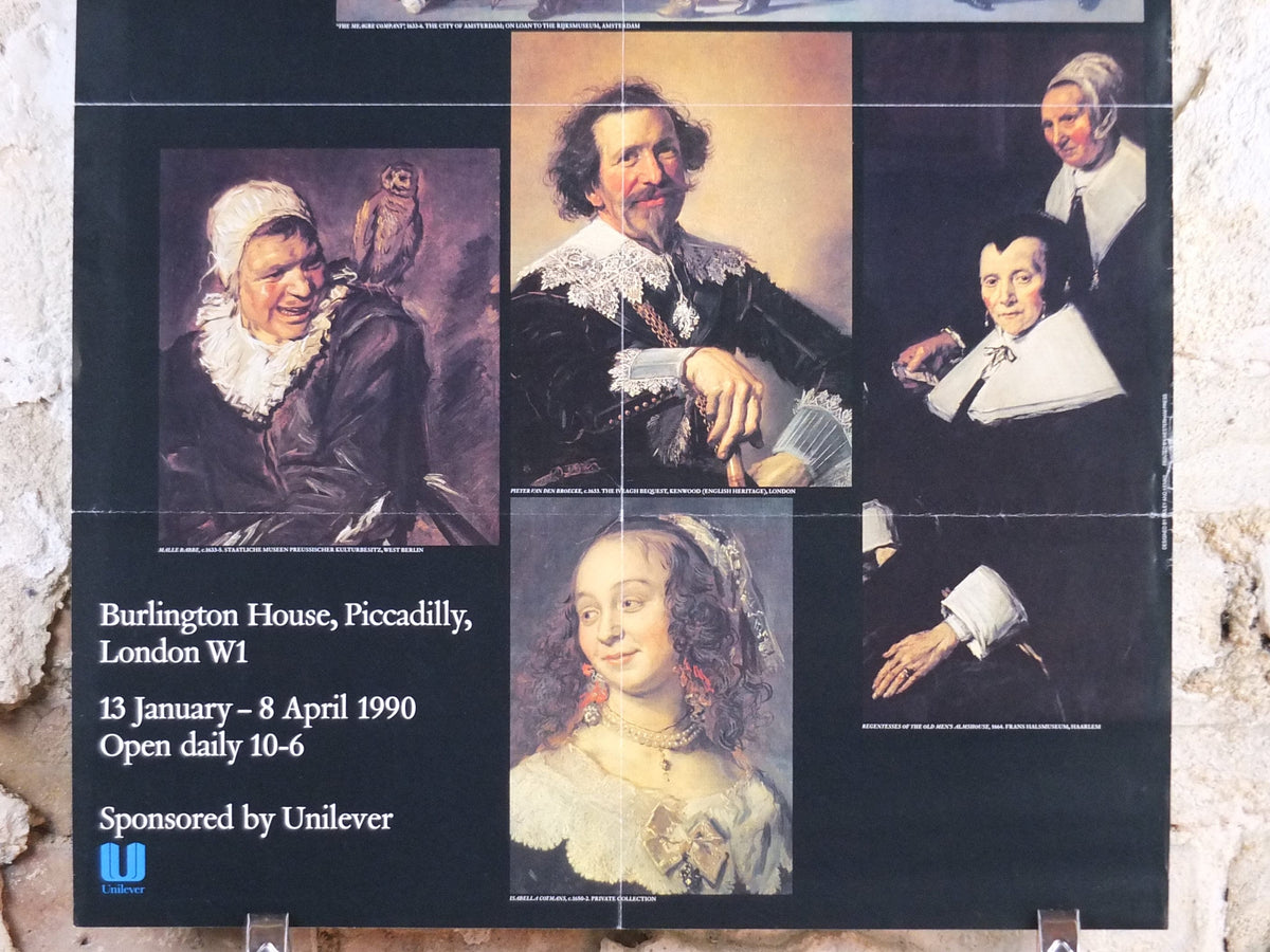 1990 Royal Academy of Arts Poster, Frans Hals the Elder, The Meagre Company, old masters art, gallery exhibition, wall art decor