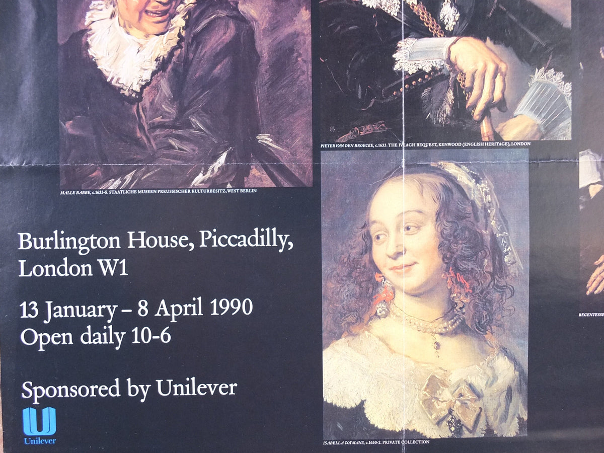 1990 Royal Academy of Arts Poster, Frans Hals the Elder, The Meagre Company, old masters art, gallery exhibition, wall art decor