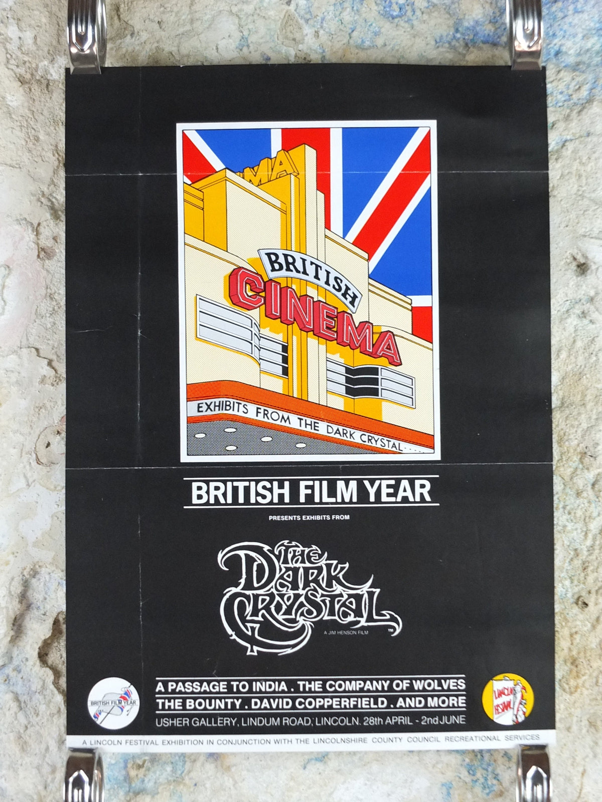 1985 British Film Year Poster, The Dark Crystal, British Cinema, wall art film memorabilia decor