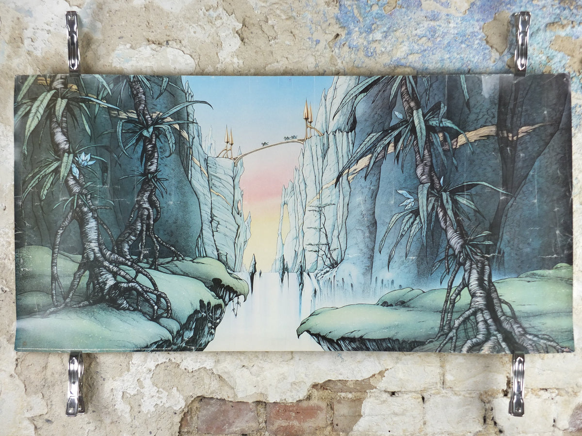 1976 In Search of Forever Poster, epic adventure quest art by Rodney Matthews, Big O Posters, fantasy wall art decor