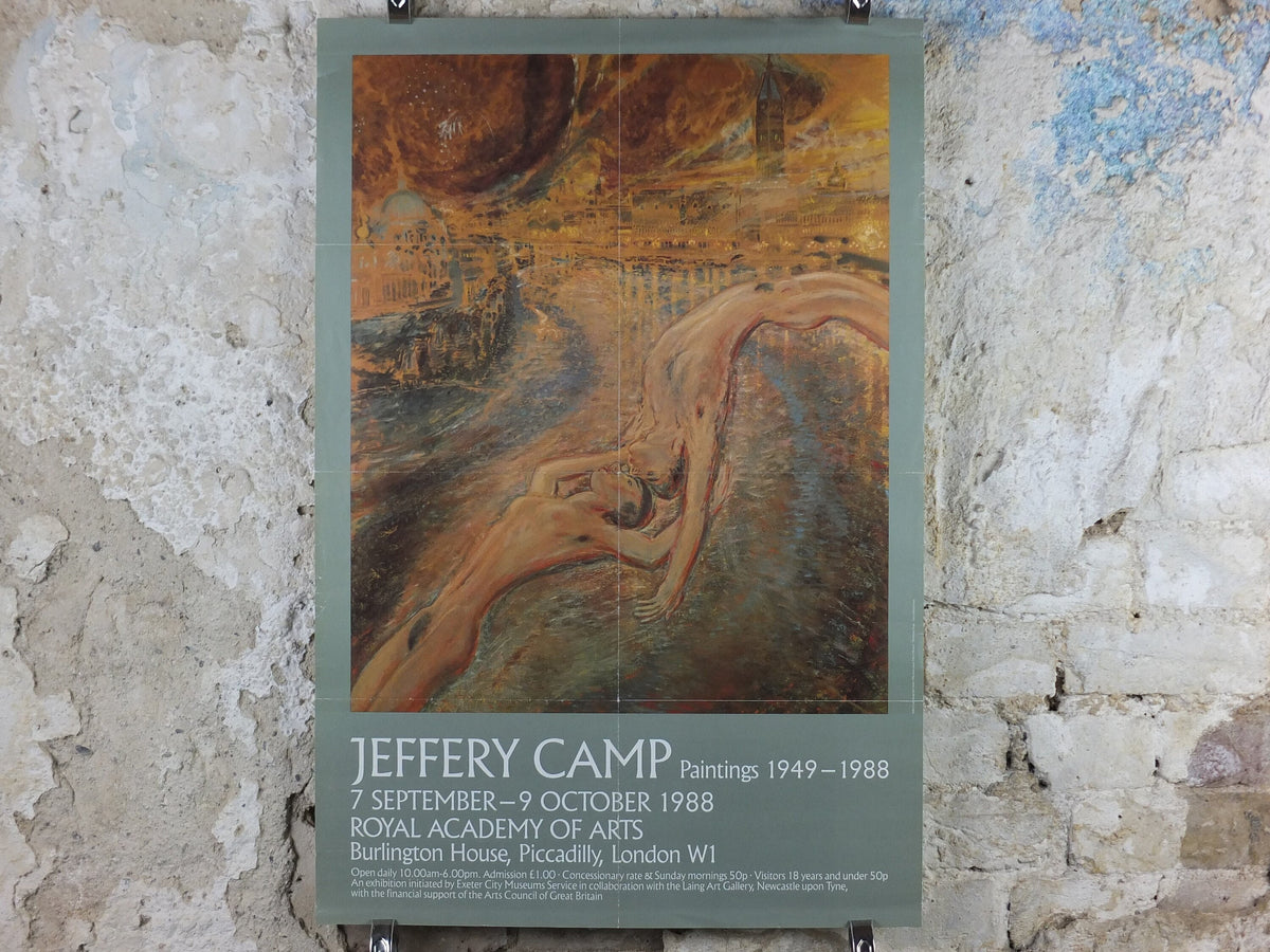 1988 Royal Academy of Arts Poster, Jeffery Camp, "Rocket over Venice" 1986 Impressionist artist gallery exhibition, wall art decor