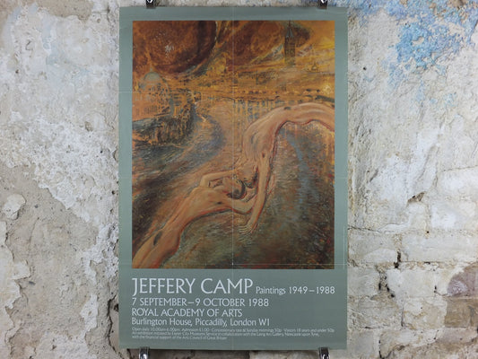 1988 Royal Academy of Arts Poster, Jeffery Camp, "Rocket over Venice" 1986 Impressionist artist gallery exhibition, wall art decor
