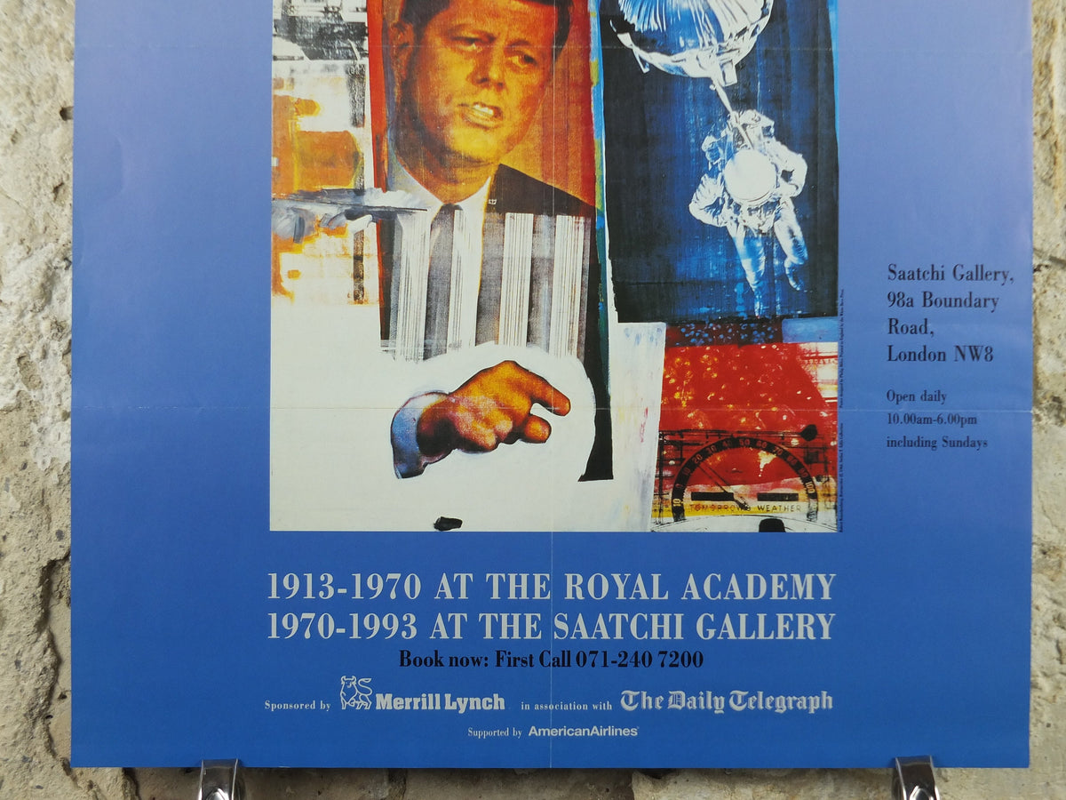 1993 Royal Academy of Arts Poster, American Art in the 20th Century, Kennedy, JFK, artists gallery exhibition, wall art decor