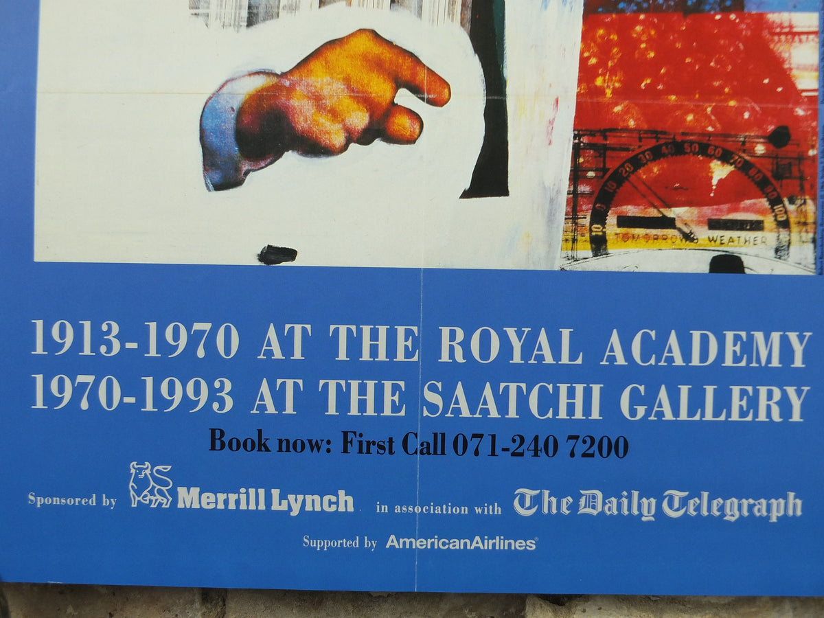 1993 Royal Academy of Arts Poster, American Art in the 20th Century, Kennedy, JFK, artists gallery exhibition, wall art decor