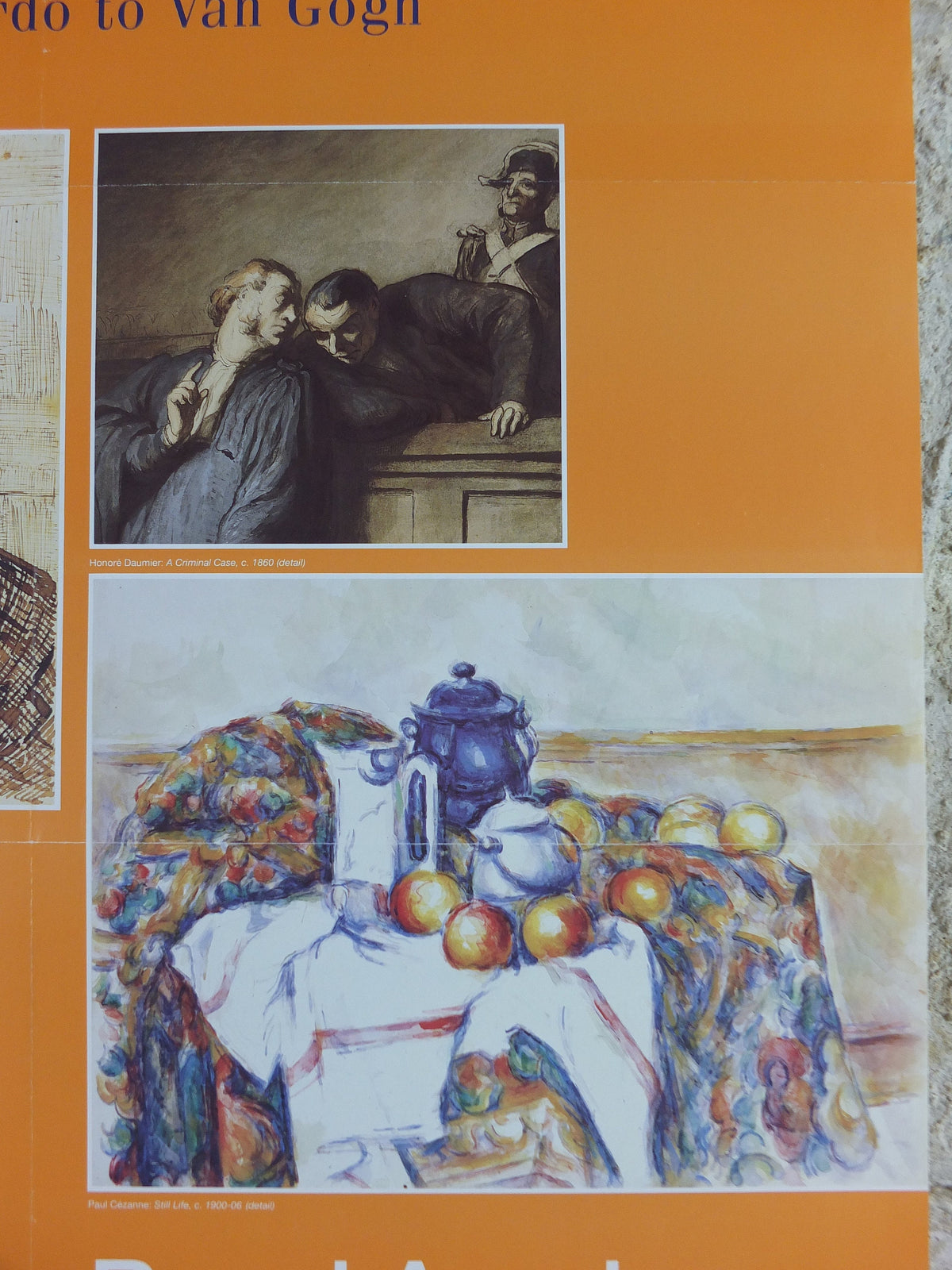 1993 Royal Academy of Arts Poster, The J. Paul Getty Museum, From Leonardo to Van Gogh, Drawings artist gallery exhibition, wall art decor