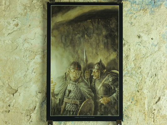 1999 Mordor Goblins and Orcs Poster, Gorbag and Shagrat by Alan Lee, Vintage Lord of the Rings, Tolkien, print wall art decor Active