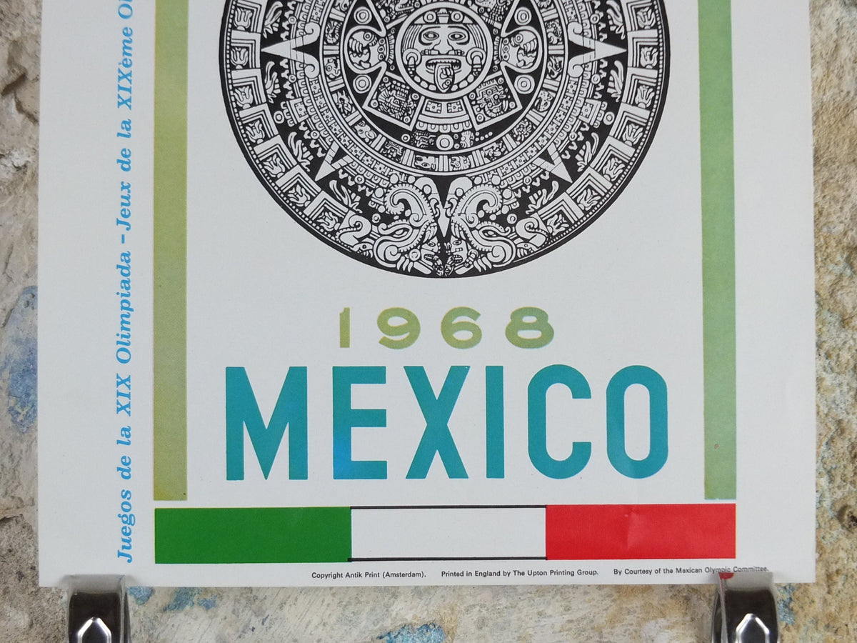 Vintage Olympic Games Mexico City Mexico Poster rings sports sport international summer wall art reprint 1970s