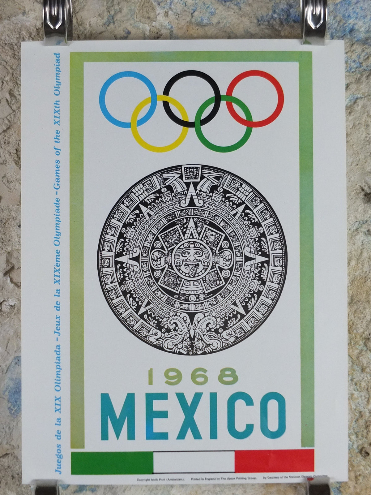 Vintage Olympic Games Mexico City Mexico Poster rings sports sport international summer wall art reprint 1970s