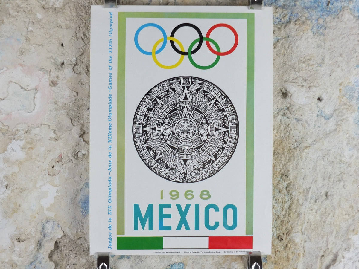 Vintage Olympic Games Mexico City Mexico Poster rings sports sport international summer wall art reprint 1970s