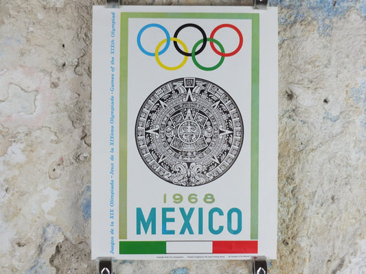 Vintage Olympic Games Mexico City Mexico Poster rings sports sport international summer wall art reprint 1970s