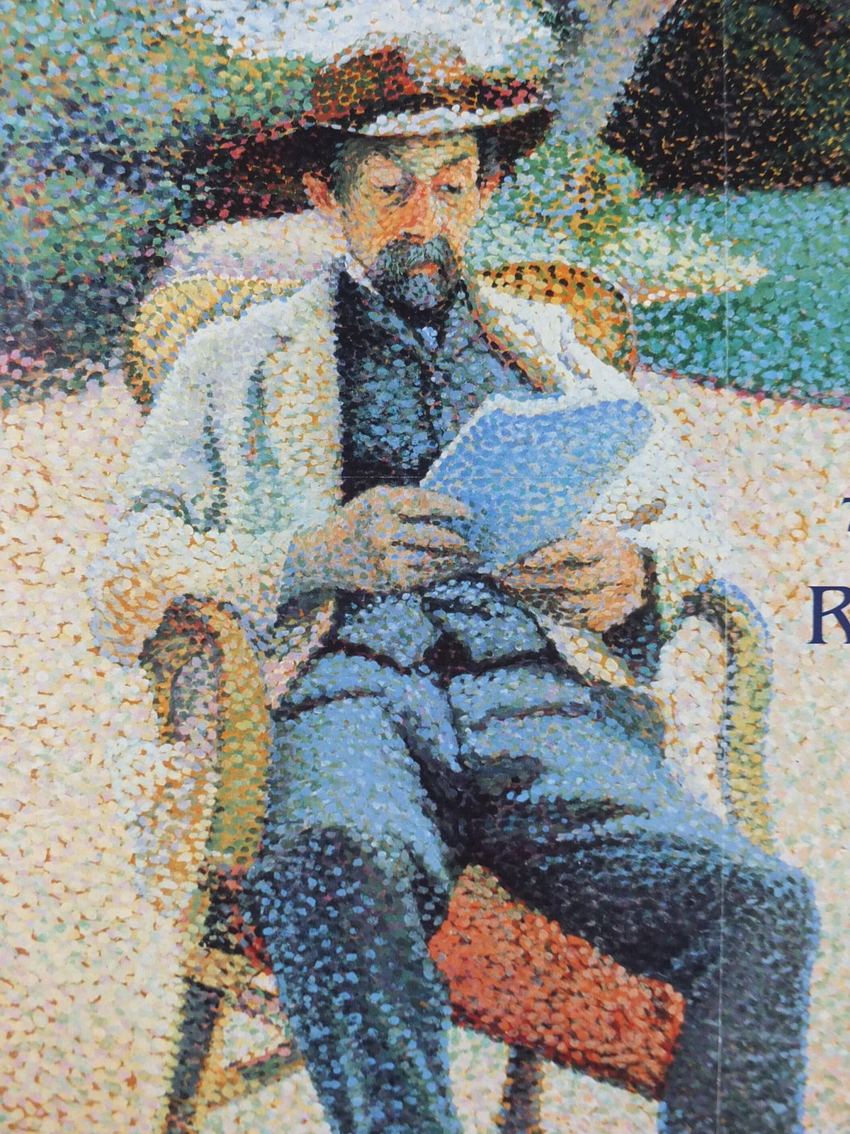 1994 Royal Academy of Arts Poster, Henry van de Velde, "Pere Biart reading in the garden" 1890 Impression gallery exhibition, wall art decor