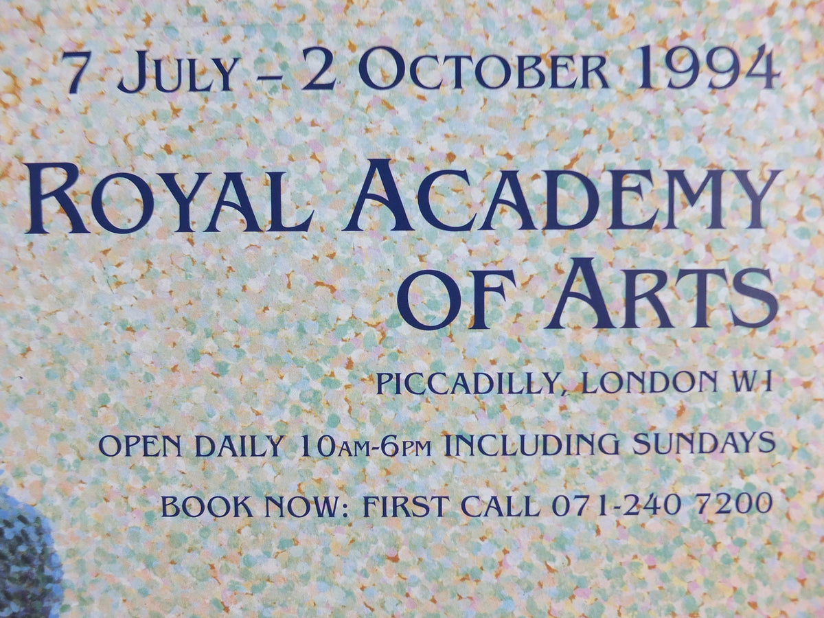 1994 Royal Academy of Arts Poster, Henry van de Velde, "Pere Biart reading in the garden" 1890 Impression gallery exhibition, wall art decor