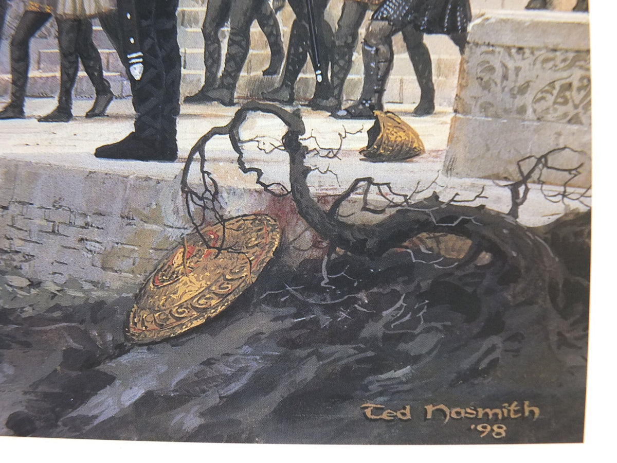 1998 Tolkien Silmarillion Poster, The Sack of Nargothrond, by Ted Nasmith, Middle Earth pre Lord of the Rings, print wall art decor