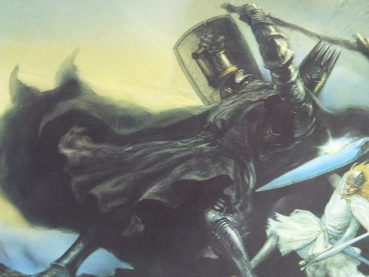 1993 Tolkien Fingolfin and Morgoth Poster, The Lays of Beleriand, by John Howe, Middle Earth pre Lord of the Rings, print wall art decor